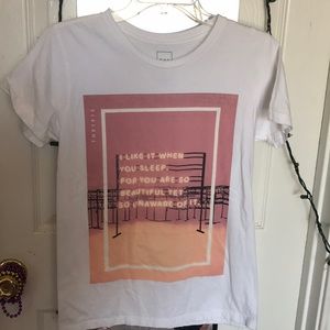 White The 1975 band t-shirt